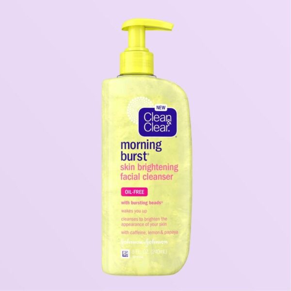 Clean&clear morning burst skin brightening facial cleanser oil free 240ml