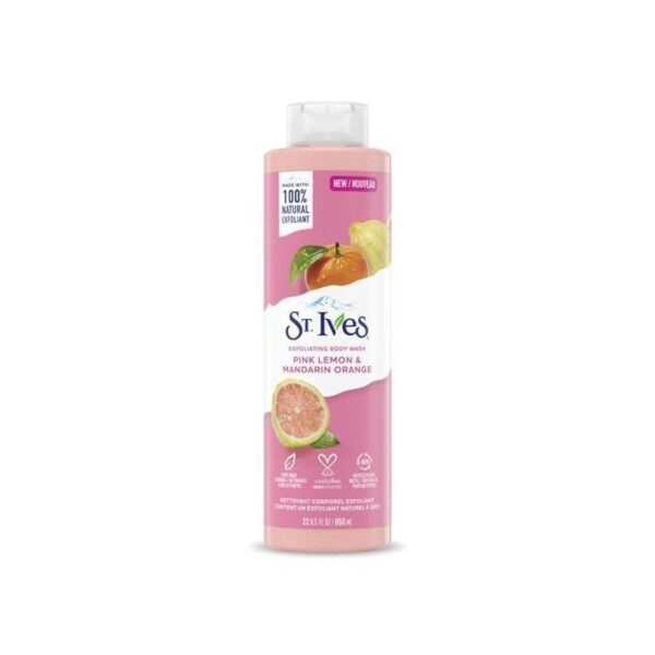 St Ives exfoliating body wash pink lemon & mandarin orange 650ml