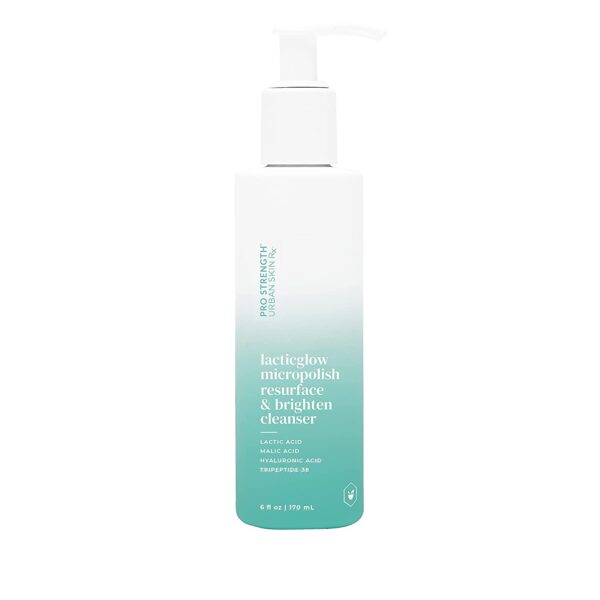 Urban skin Rx lacticglow micropolish resurface & brighten cleanser 170ml