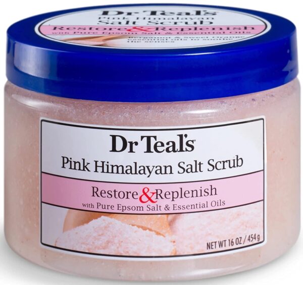 Dr teal’s pink Himalayan salt scrub, restore & replenish 454g