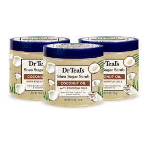 Dr teals Shea sugar scrub coconut oil with essential oils 538ml