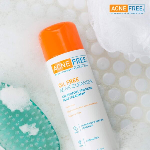 ACNE FREE ACNE CLEANSER 2.5% benzoyl peroxide acne treatment 237ml