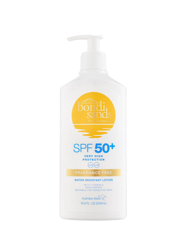 BONDI SANDS spf50 very high protection fragrance free water resistant lotion 16.9 500ml
