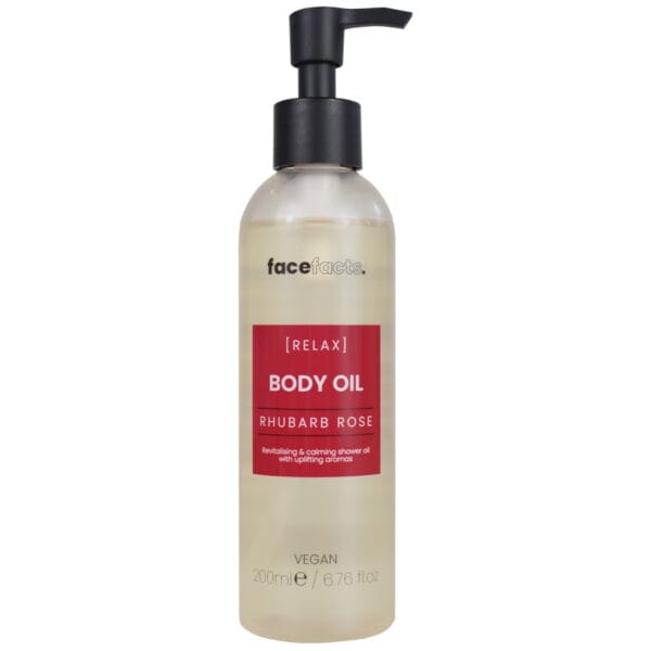 Face Facts Relax Rhubarb Rose Body Oil - 200ml