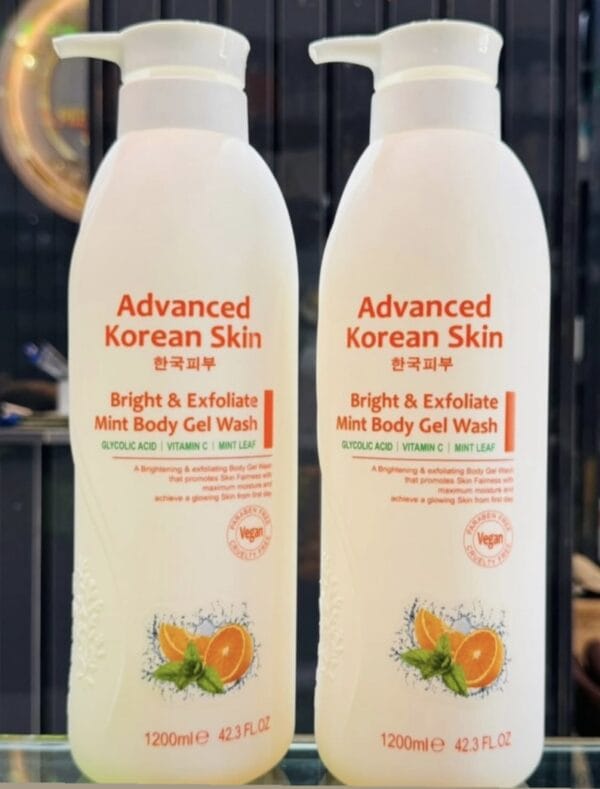 ADVANCED KOREAN SKIN BRIGHT AND EXFOLIATE MINT BODY GEL WASH- 1200ML